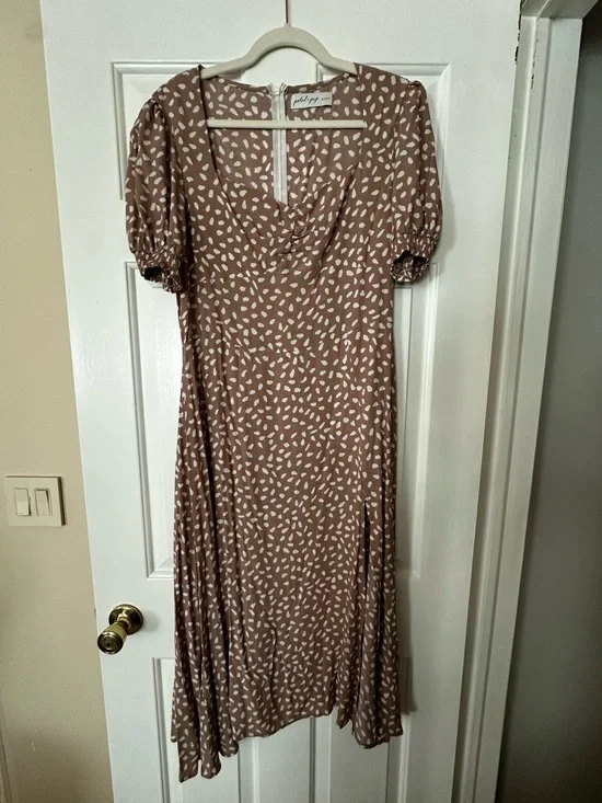 Petal & Pup Franklin Midi Dress | Mocha | Size 10 - Picture 5 of 5